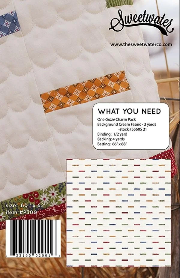 green patchwork throw