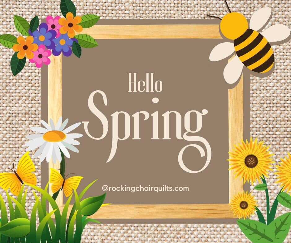 Happy Spring everyone! #birds #bees #flowers #trees #enjoythesew #rockingchairquilts