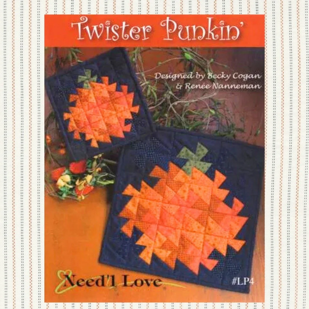 Come on everybody let's twist! Check out these fall and Halloween Twister patterns available now @rockingchairquilts The playful design of a jack-o'-lantern with a pinwheel twist, a subtle harvest wreath, or mini punkin' and look at Mr. Twister Owl d