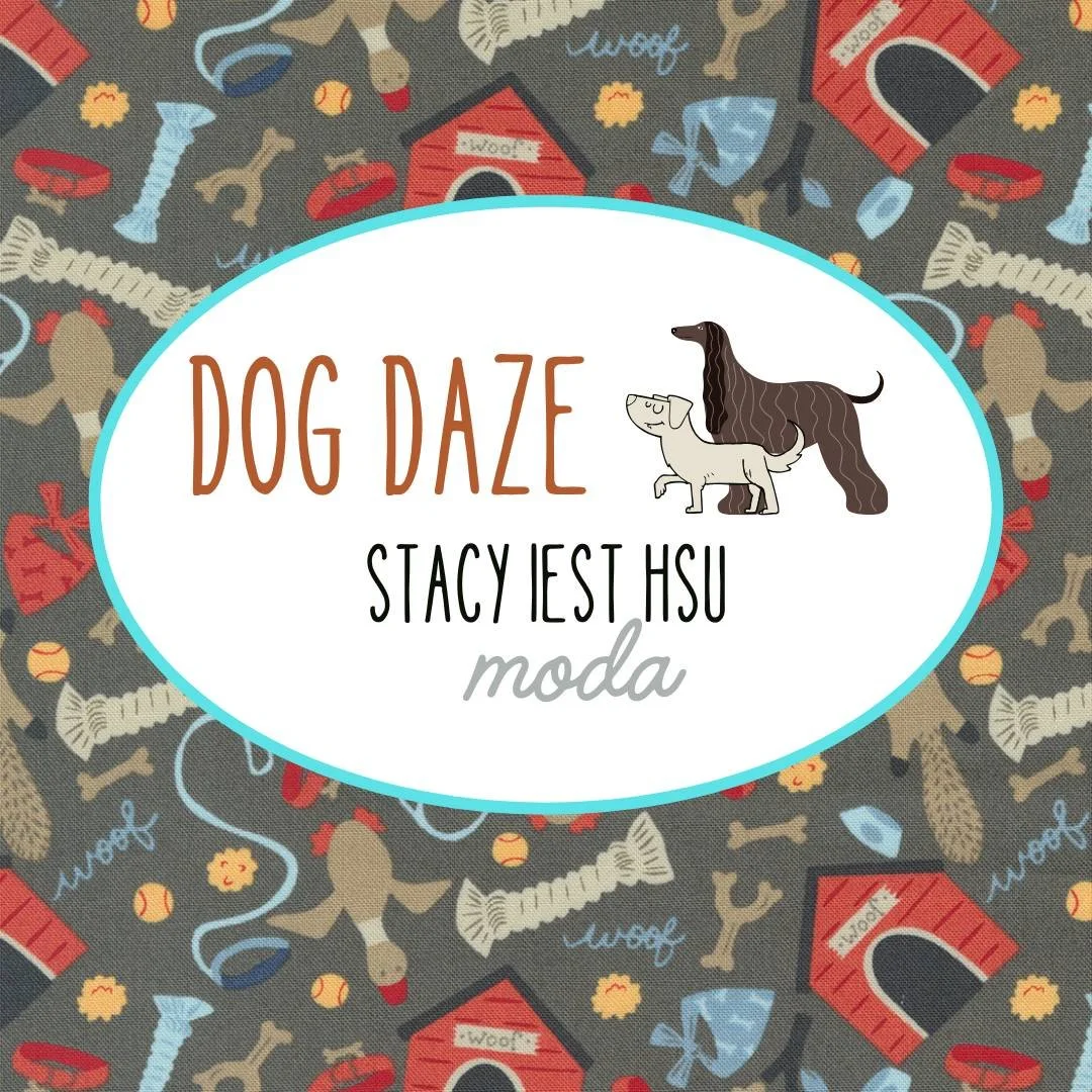 Pick a project and let the furry fun begin. Create a gift for the dog lover (or dog!) in your life. Dog Daze by @stacyiesthsu for Moda Fabrics United Notions  would make the perfect quilt for to snuggle up too. 
Tag a dog lover who needs this fabric!