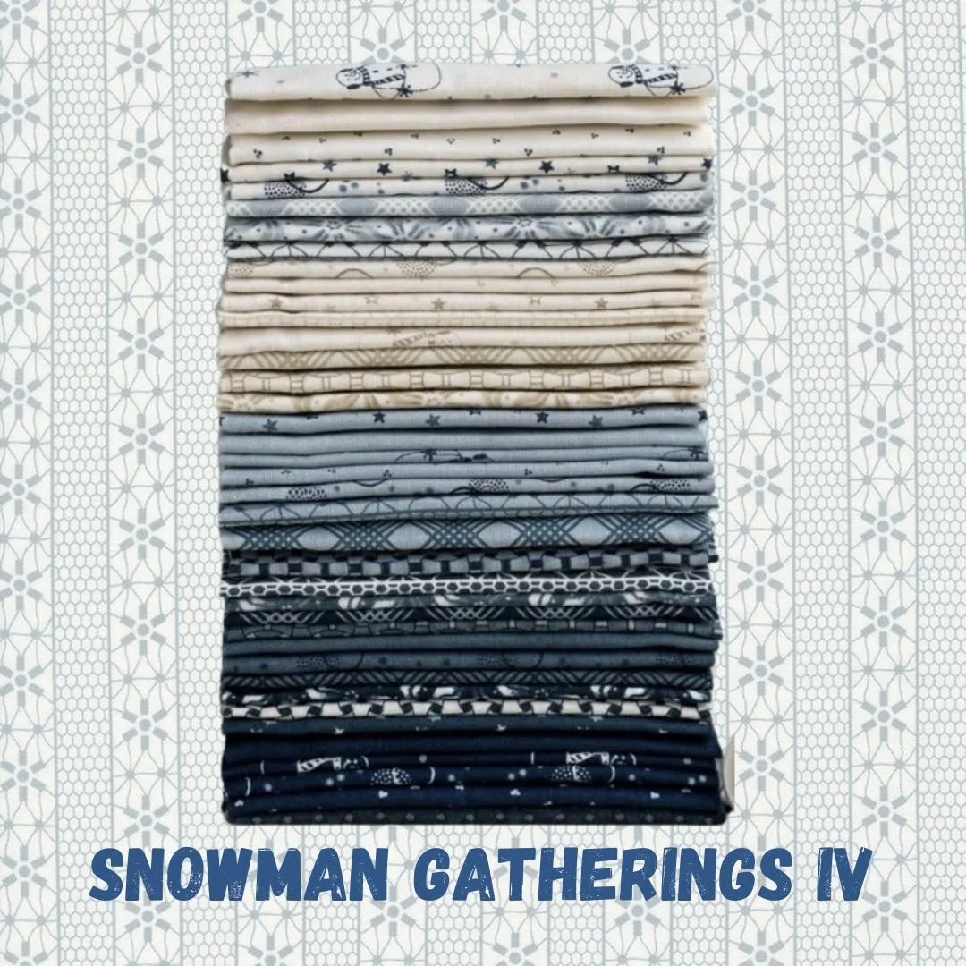 Snowman Gatherings IV by Primitive Gatherings for @modafabrics ⛄⛄⛄⛄
Snowman Gatherings is back again! This collection features a large snowman Stitch panel AND a sweet little snowman couple print in honor of designer Lisa Bongean's 25th wedding anniv