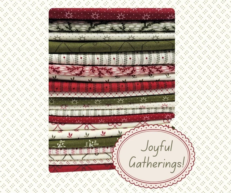 Need a bundle of Joy in your life today? @rockingchairquilts has one for you!
Namely, this Half Yard Bundle of JOYFUL GATHERINGS  fabrics! Designed by @lisabongean of PRIMITIVE GATHERINGS for @modafabrics
Visit this bundle of joy and so much more fro