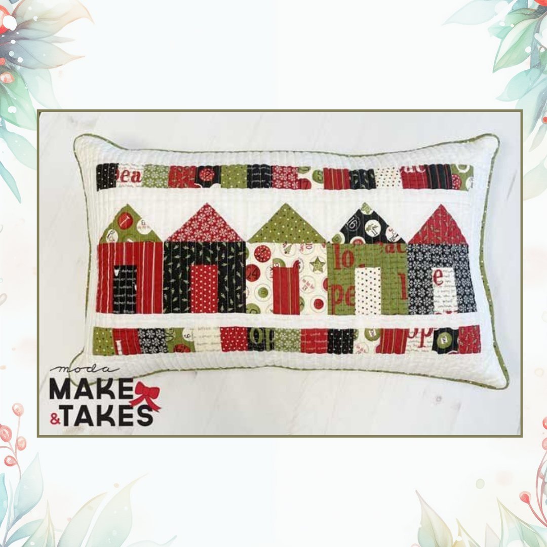FREE PATTERN! 🎄⭐🎄⭐🎄
Moda Make &amp; Take: Christmas Village Pillow Pattern
A free pattern for you from the kind folks @modafabrics Visit the link in our bio @rockingchairquilts Click on 'FREE PATTERNS' and get yours today. A quick project for your