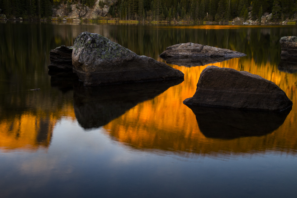 Aspen reflected in Bear Lake.