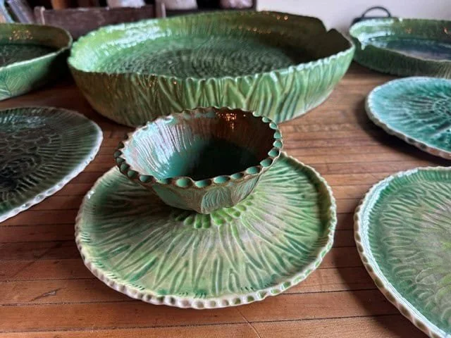 Ceramic Bowl_Green_with olates & Large Lilypad_1.jpg