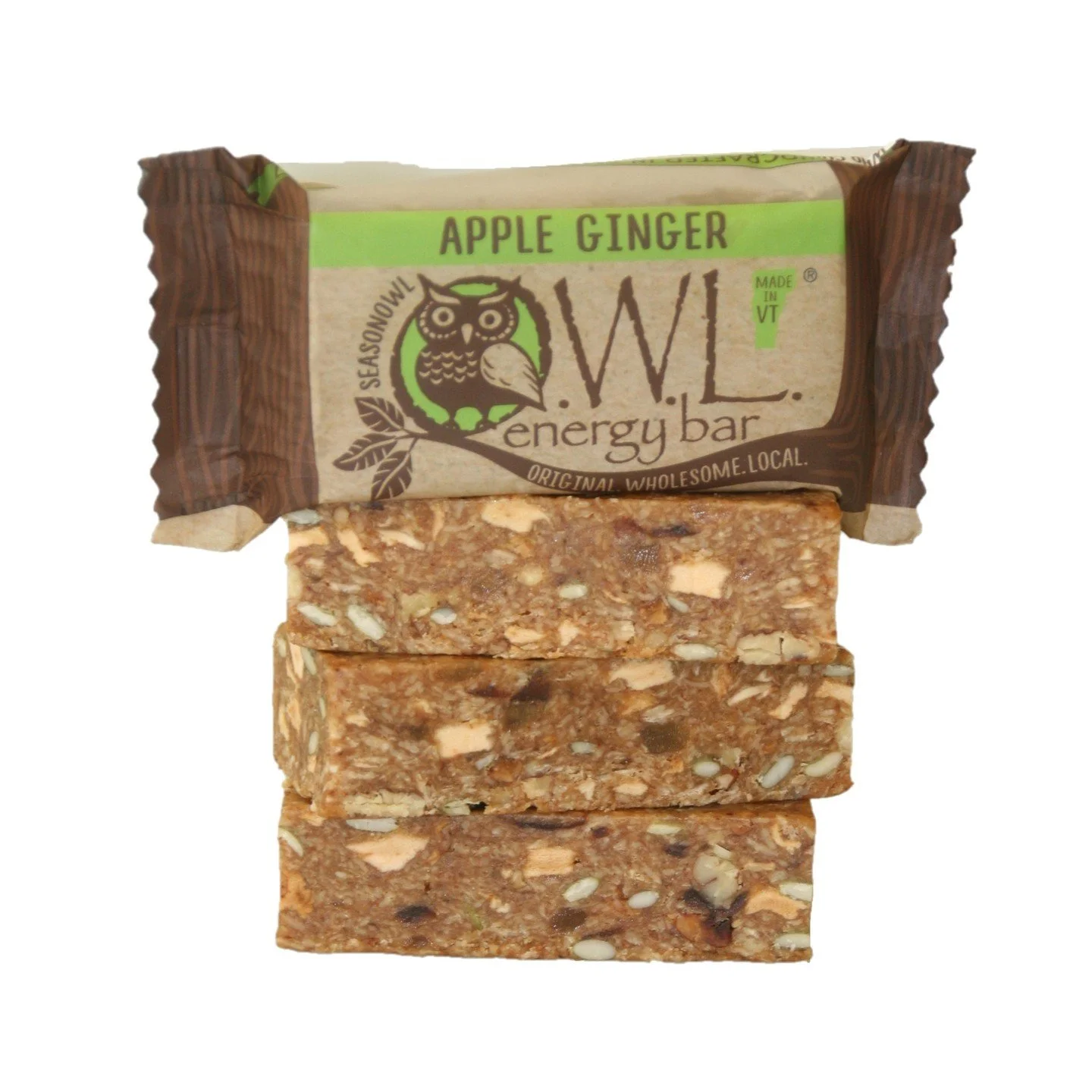 Our Autumn SeasonOWL flavor Apple Ginger is available NOW!
This limited edition flavor features organic ginger infused raw honey blended with almond butter then combined with organic gluten-free oats, apples, pumpkin seeds, pecans, and apricots. Acce