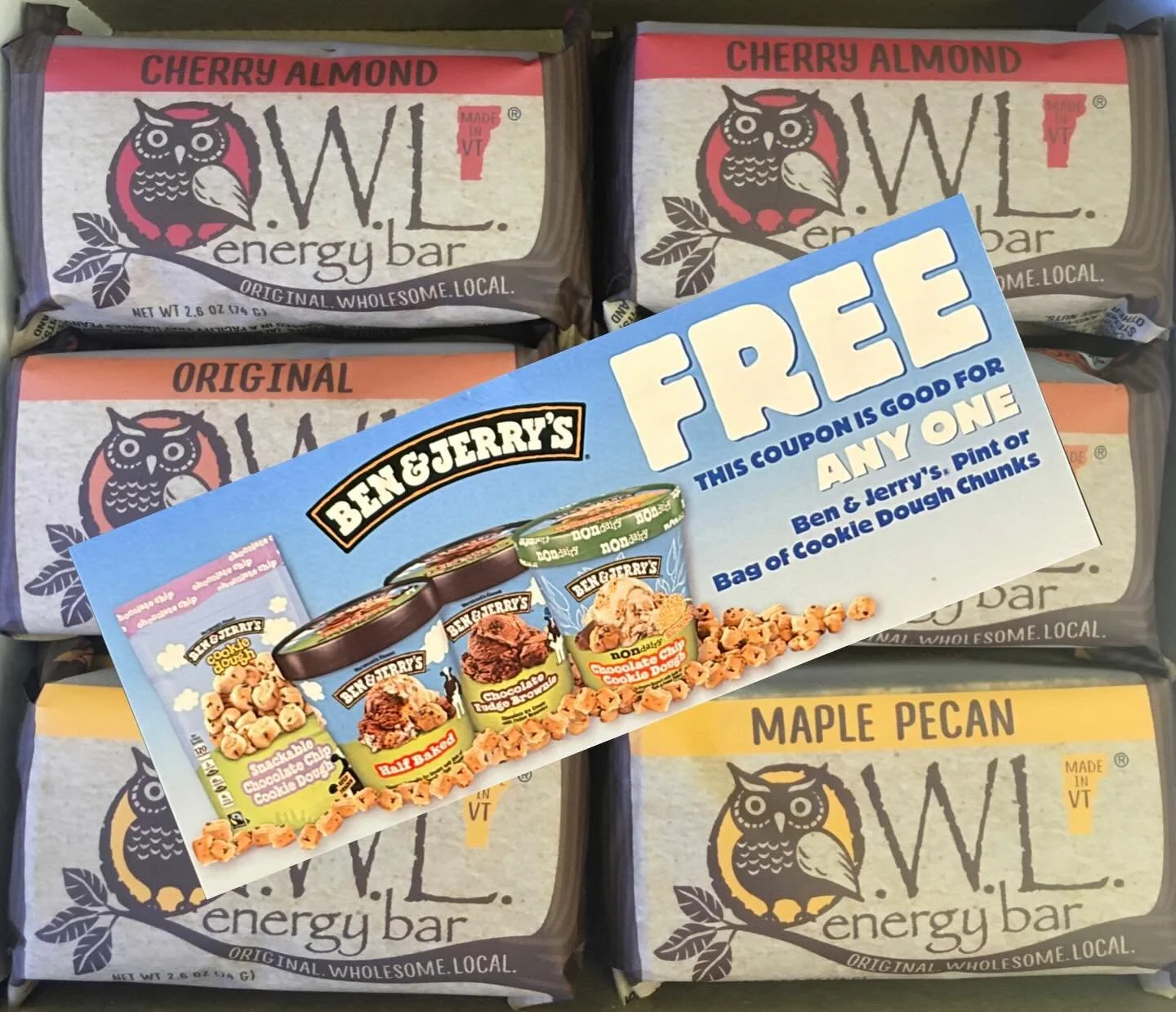 Making the holidays even sweeter&hellip;
We teamed up with Vermont&rsquo;s own Ben and Jerry&rsquo;s Ice Cream to bring you a special treat.

For a limited time, receive a coupon for one free pint of Ben and Jerry&rsquo;s ice cream (or one bag of coo