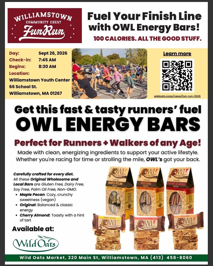 The Williamstown Community Chest Fun Run is on Saturday Sept 26th in Williamstown, MA.  For nearly 100 years, the @williamstowncommunitychest has provided funding to local human service agencies and organizations that serve the northern Berkshire Mas