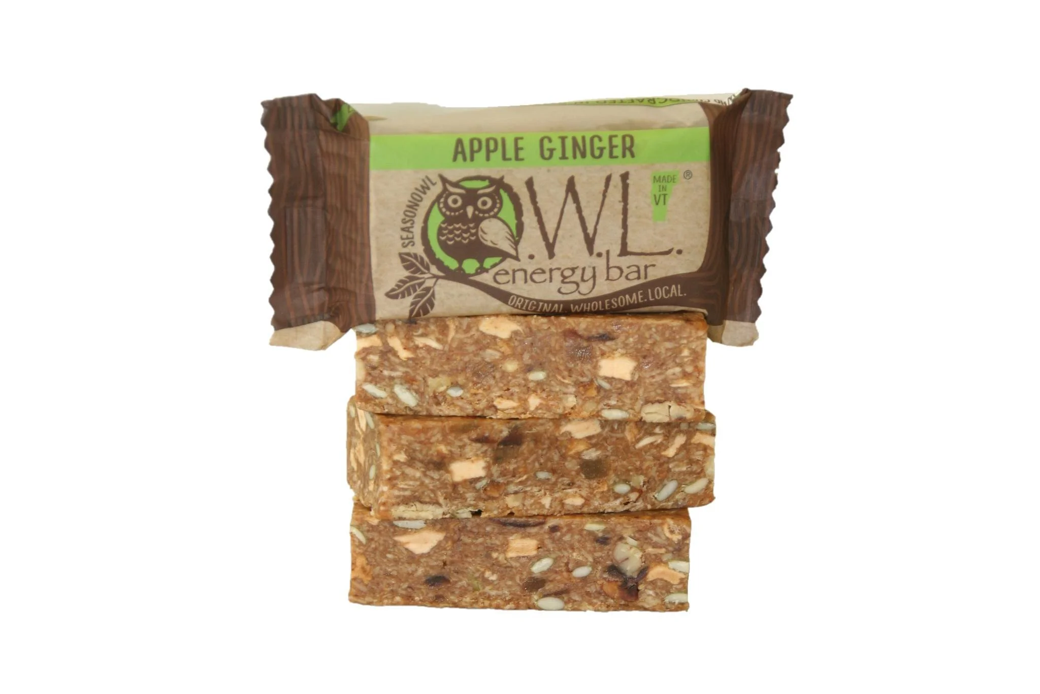 An elevated experience featuring organic ginger infused raw honey blended with creamy almond butter then combined with organic gluten free oats, apples, pumpkin seeds, pecans, and apricots.  Accented with bursts of crystallized ginger.

Warming and c
