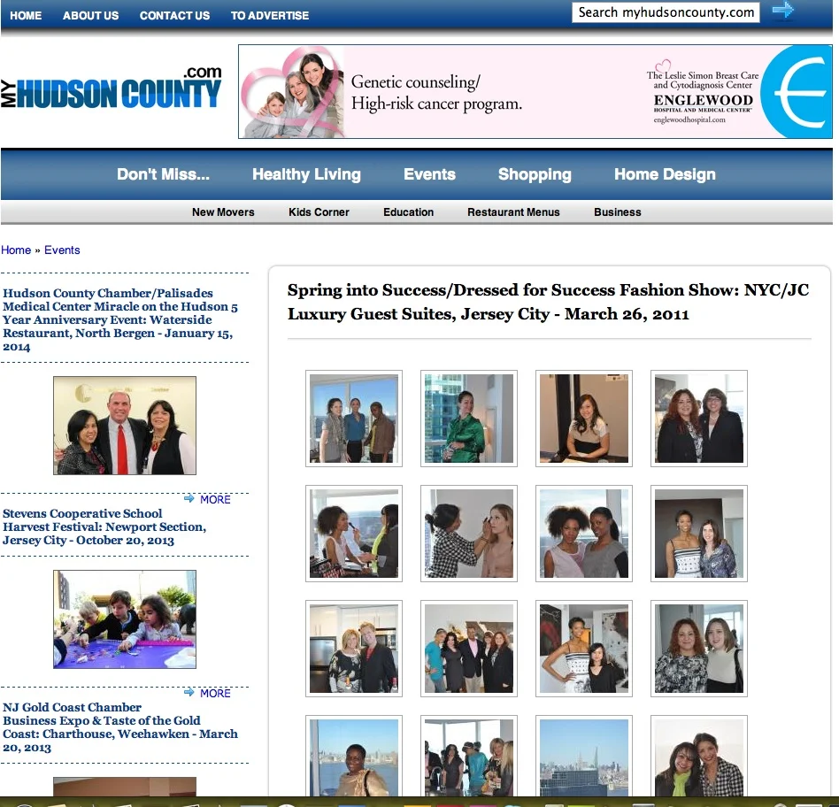 MyHudsonCounty.com coverage of Dress For Success fundraiser produced by Trinette