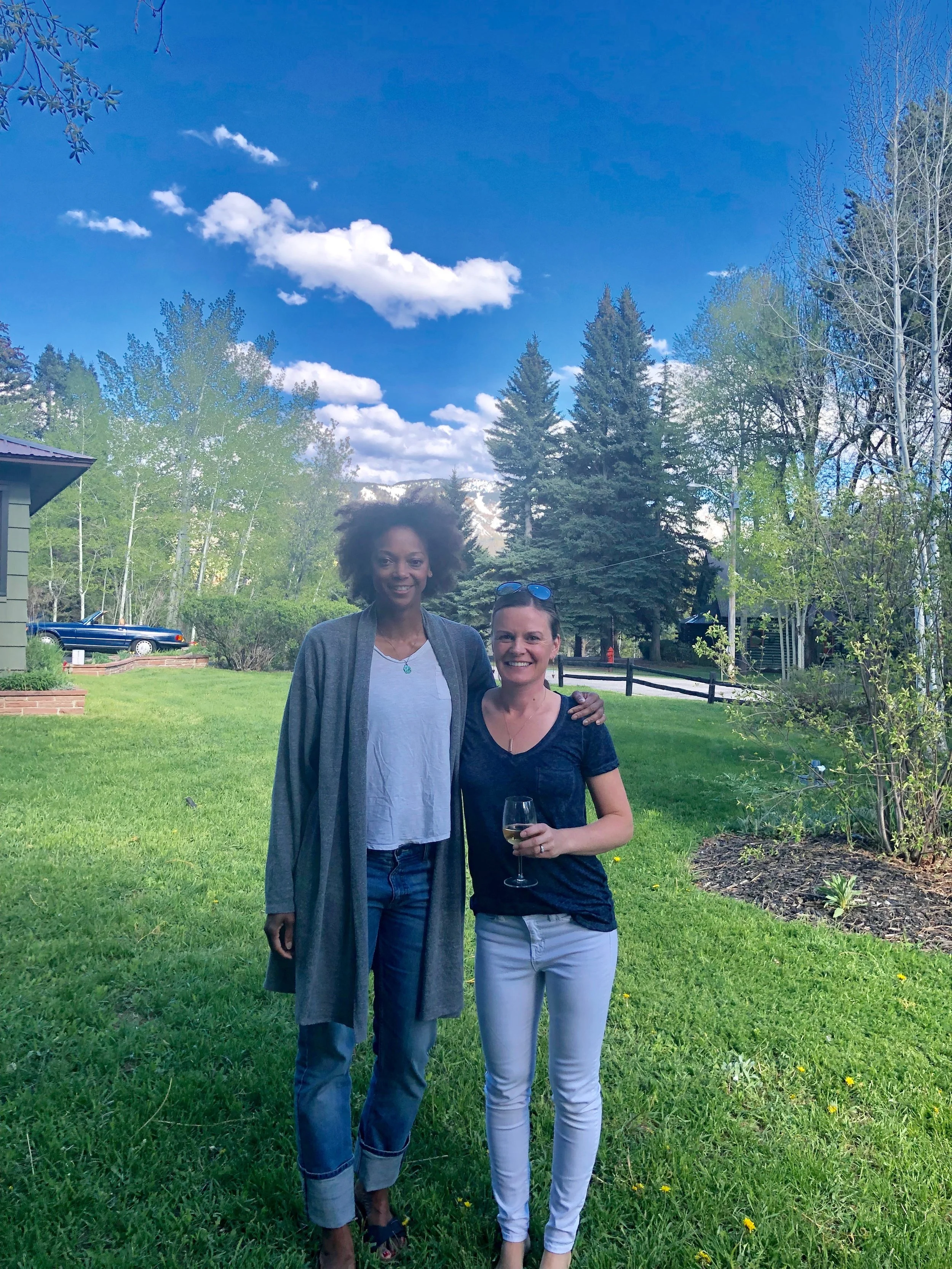 Catching up with a friend in Colorado.