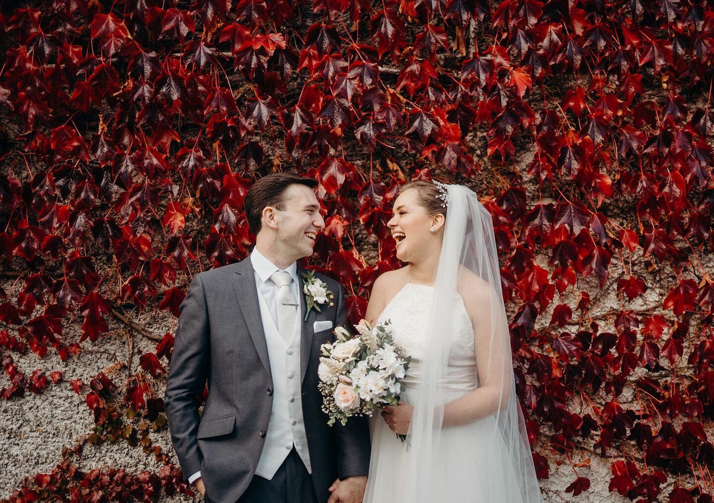 Some fab autumn colours at Ciar&aacute;n &amp; Joanne&rsquo;s beaut wedding in Co. Clare 🍁