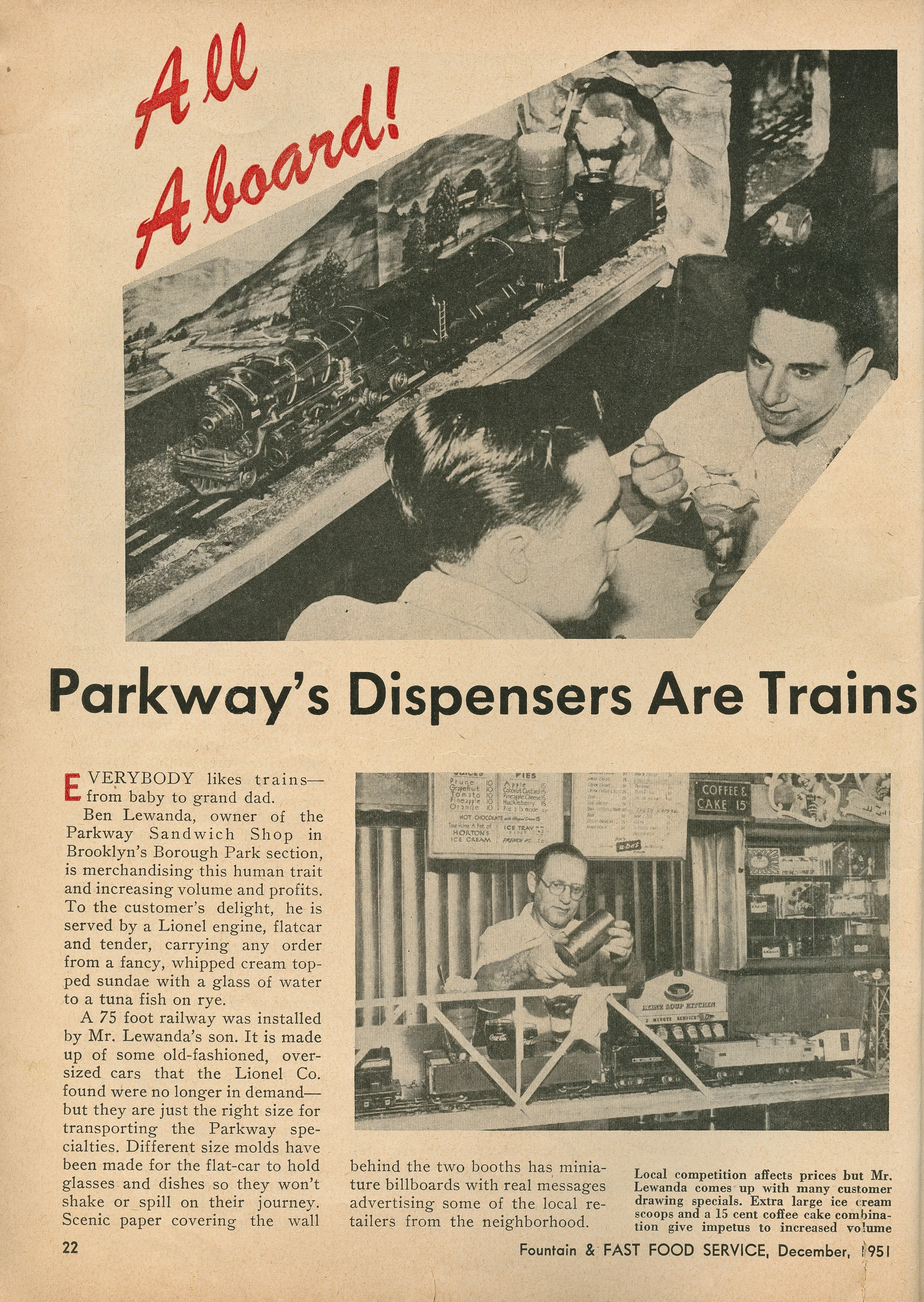 All Aboard! Parkway's Dispensers Are Trains