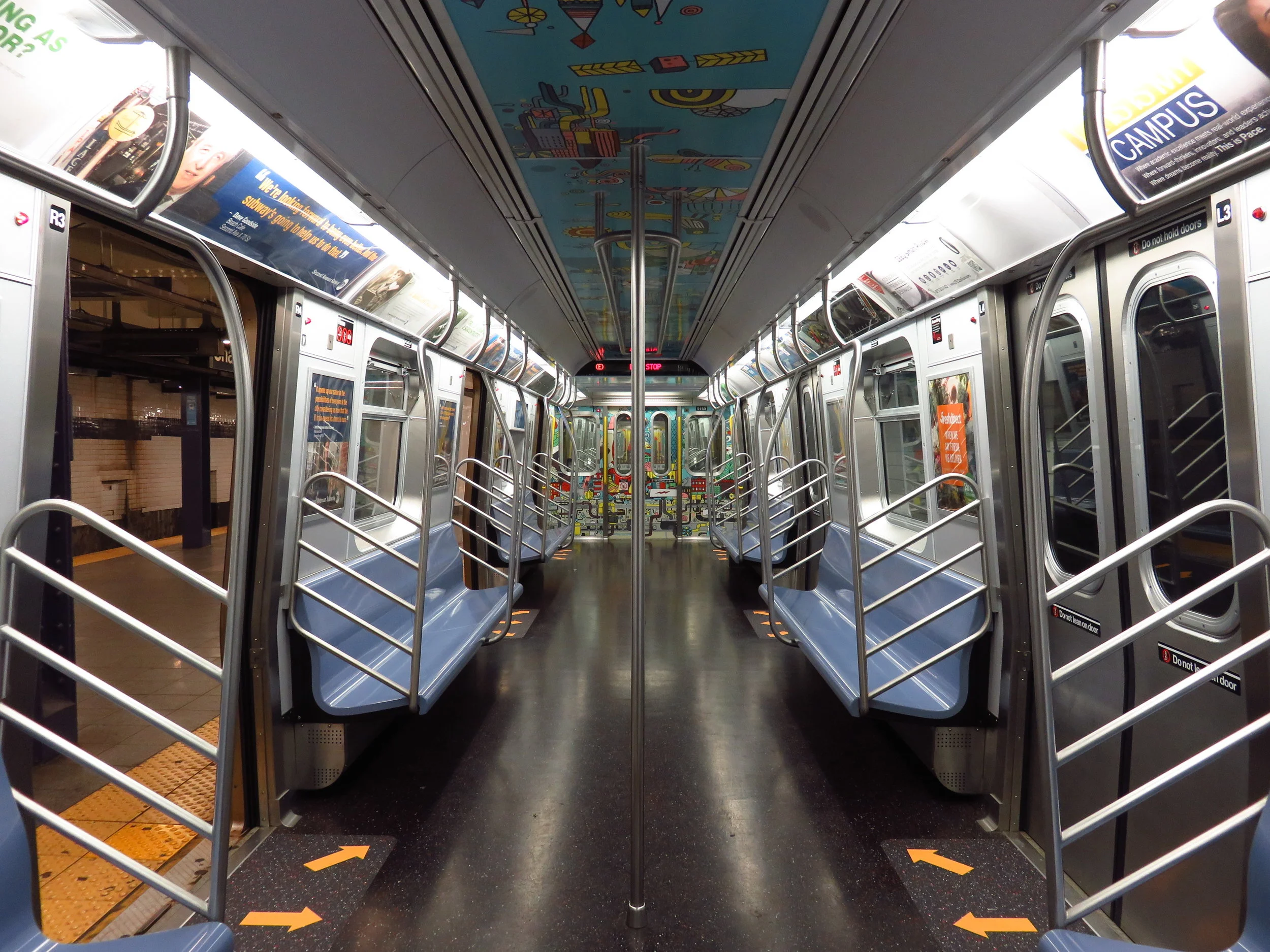A rare sight: an empty R160. How many people can it hold?