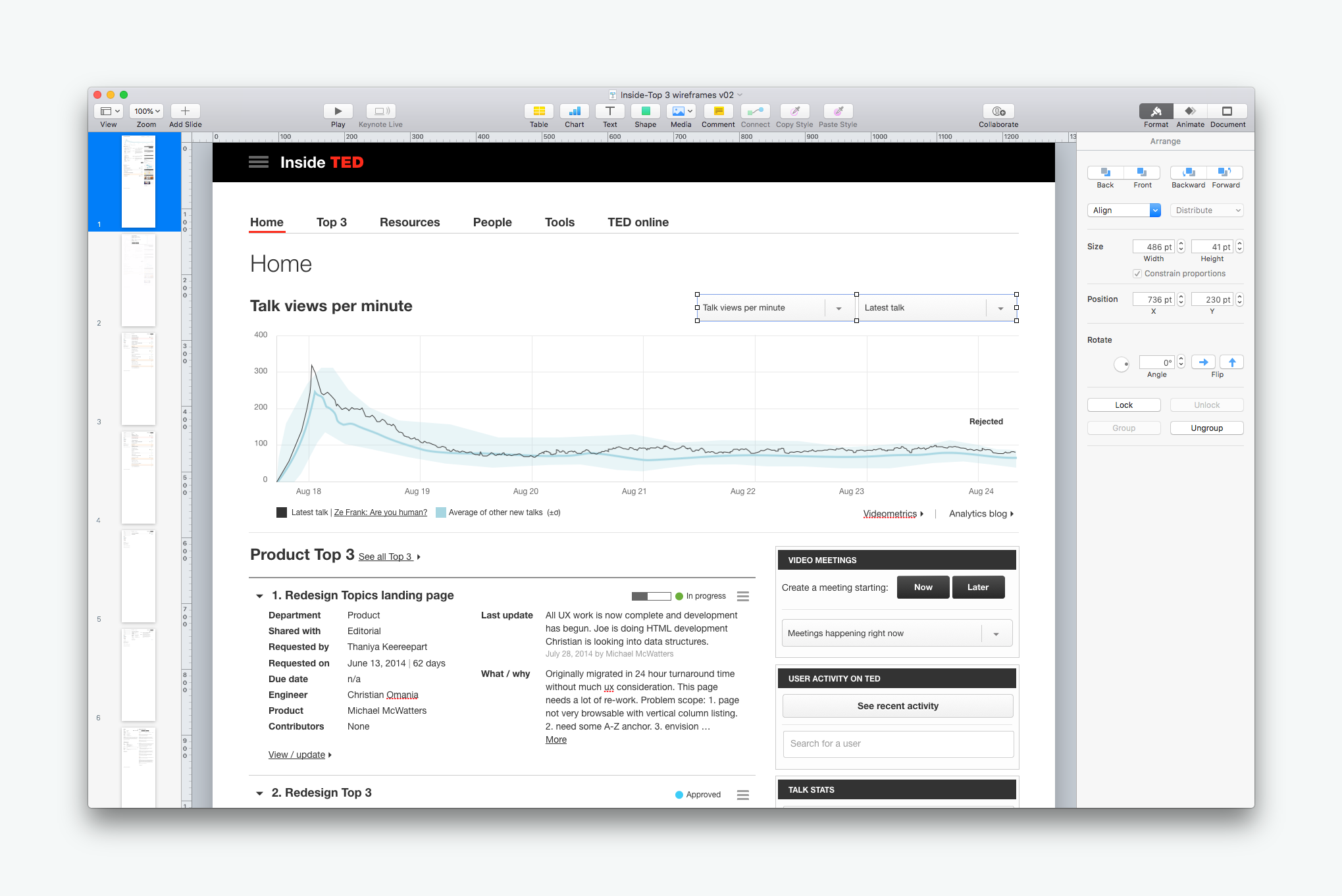 Keynote, looking like Sketch before Sketch was a thing