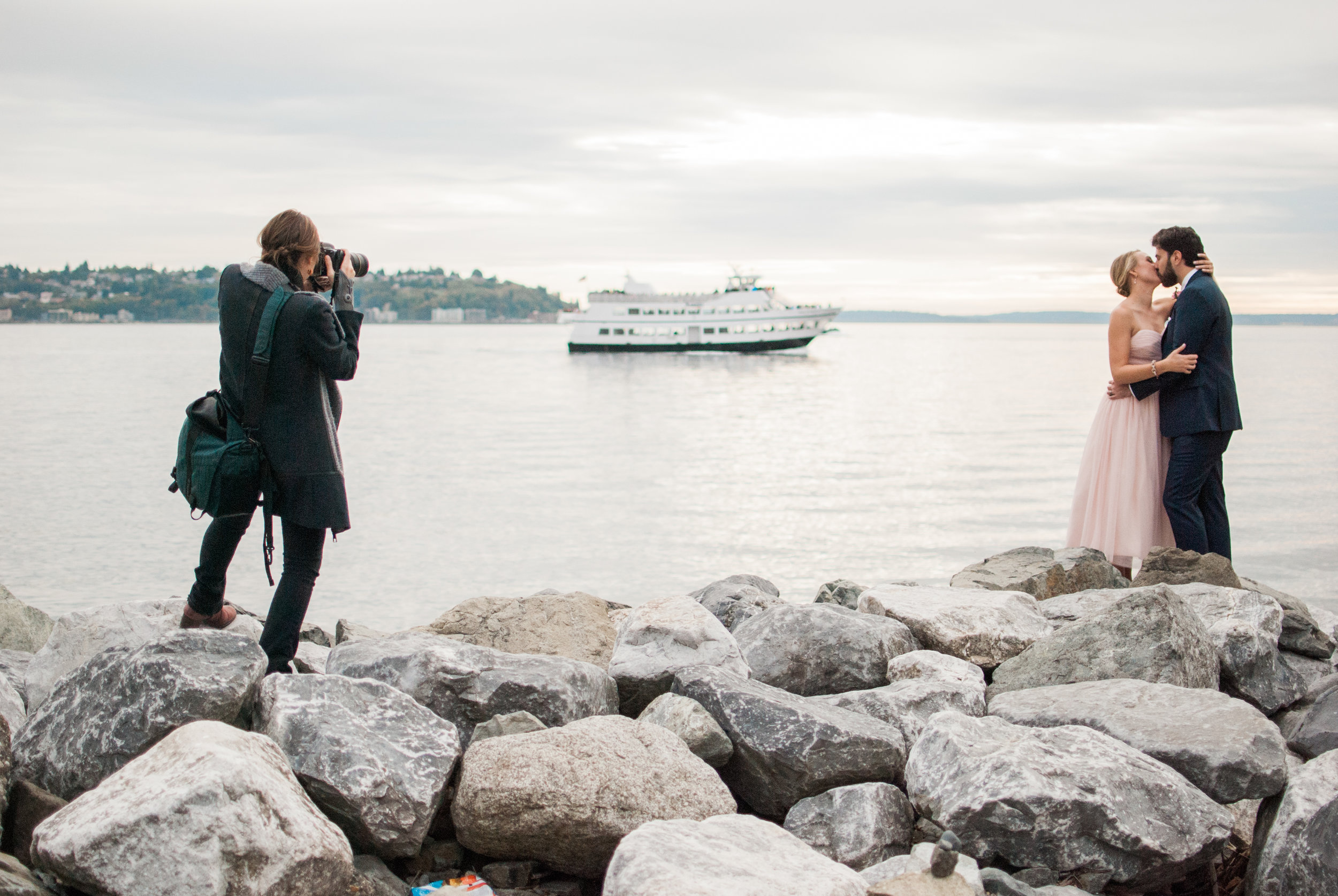 Here I am back in 2015 photographing the most Seattle-y wedding ever (I mean, come on now, there’s even a ferry)!