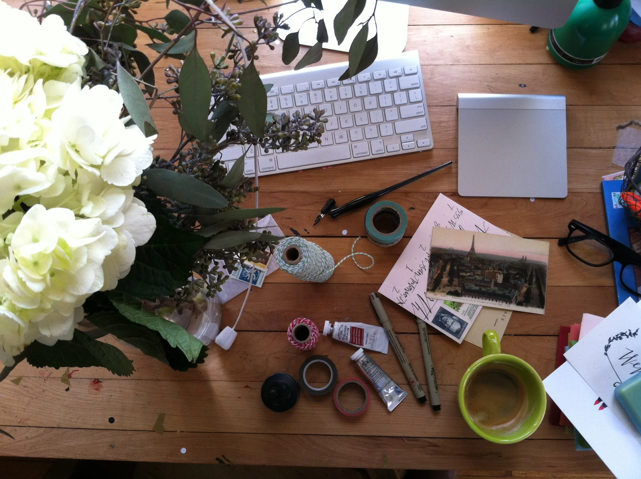 (iphone photo taken to document the beautiful mess we were making)