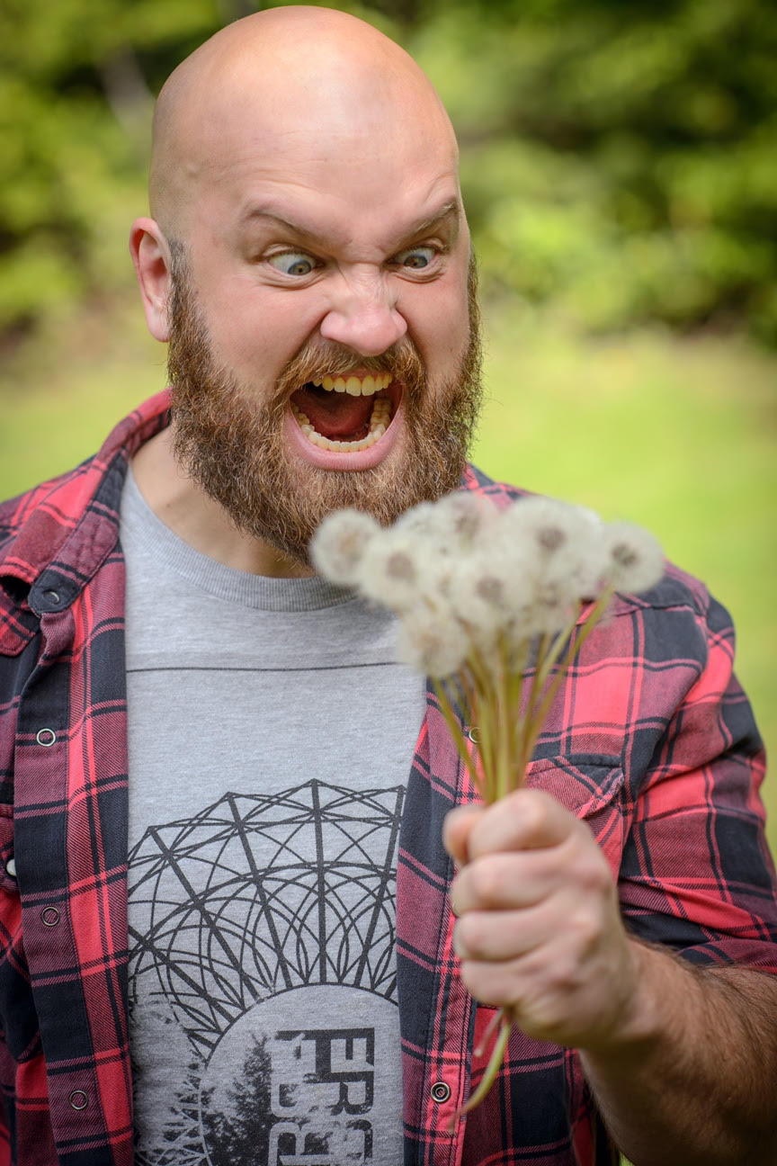 Luke Severeid is a life long Washington resident and he has the beard and plaids to prove it. He's performed all over the west coast regaling crowds with tales of idiocy, stupidity and other synonyms of situations that he and his big dumb hairy face have gotten into. He is loud. He looks meaner than he is. He cuts his own hair. Or at least what's left of it. He hopes you like.