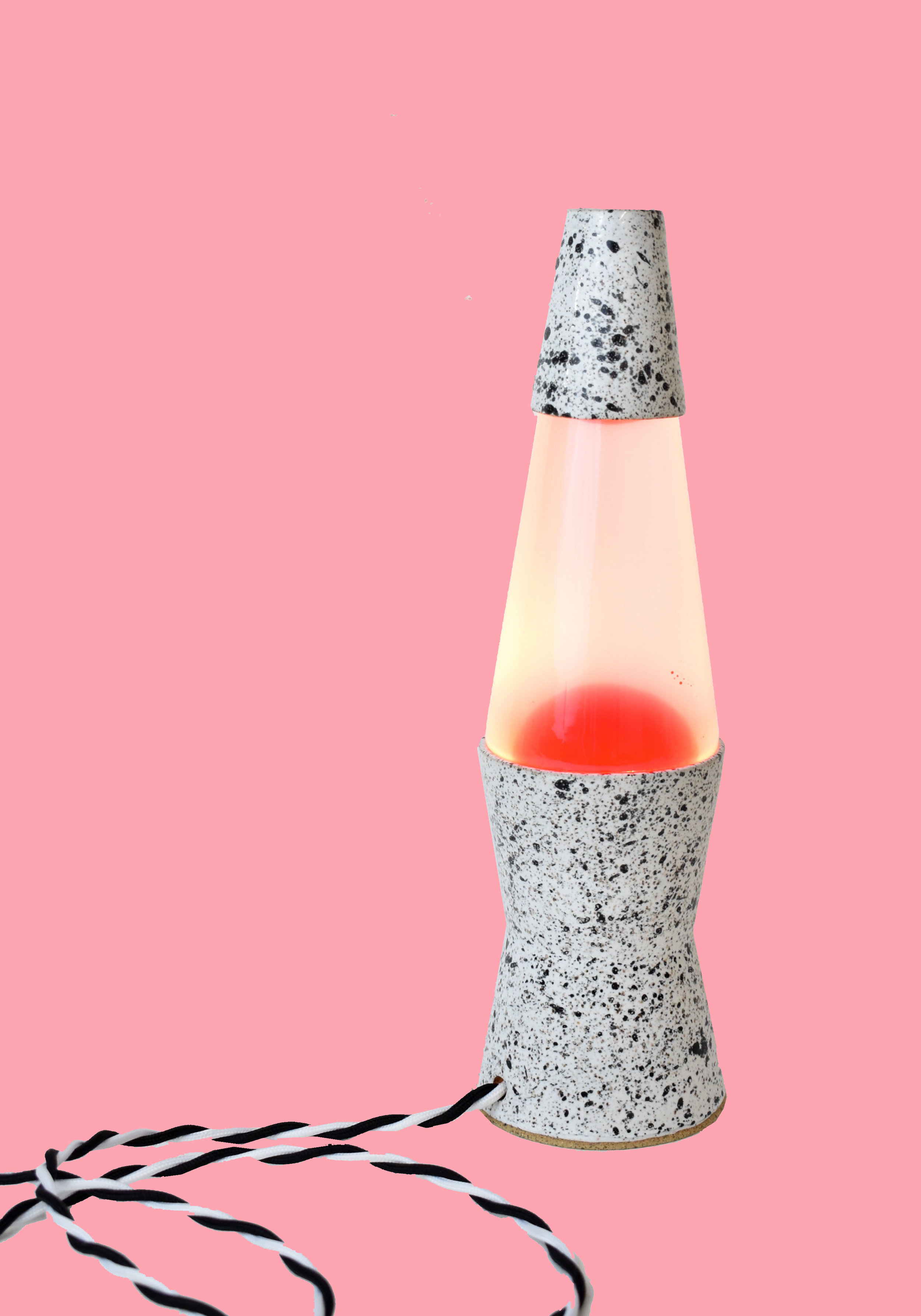 Lava Lamp with Black and White Cord
