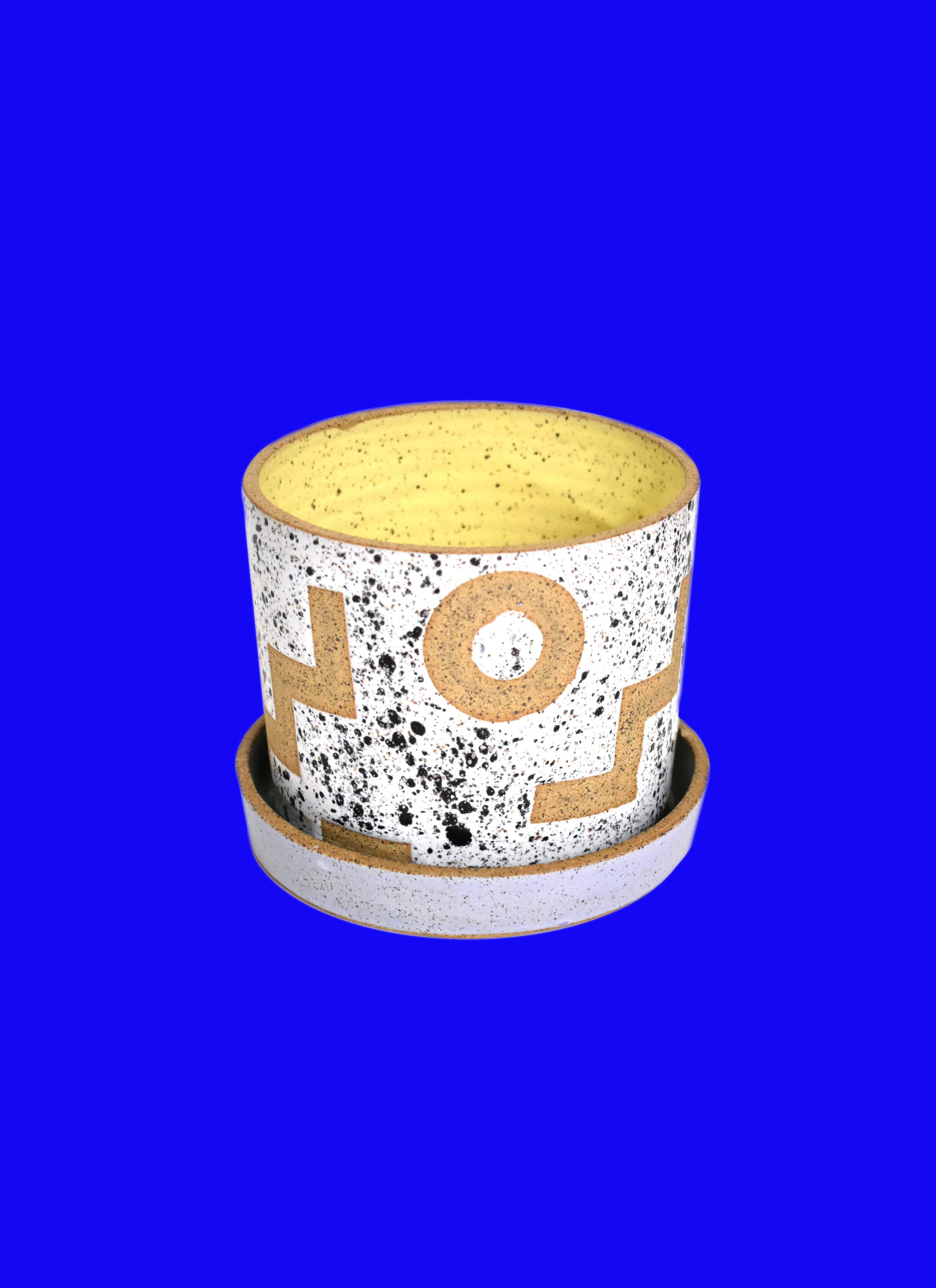 Color Block Yellow Planter 