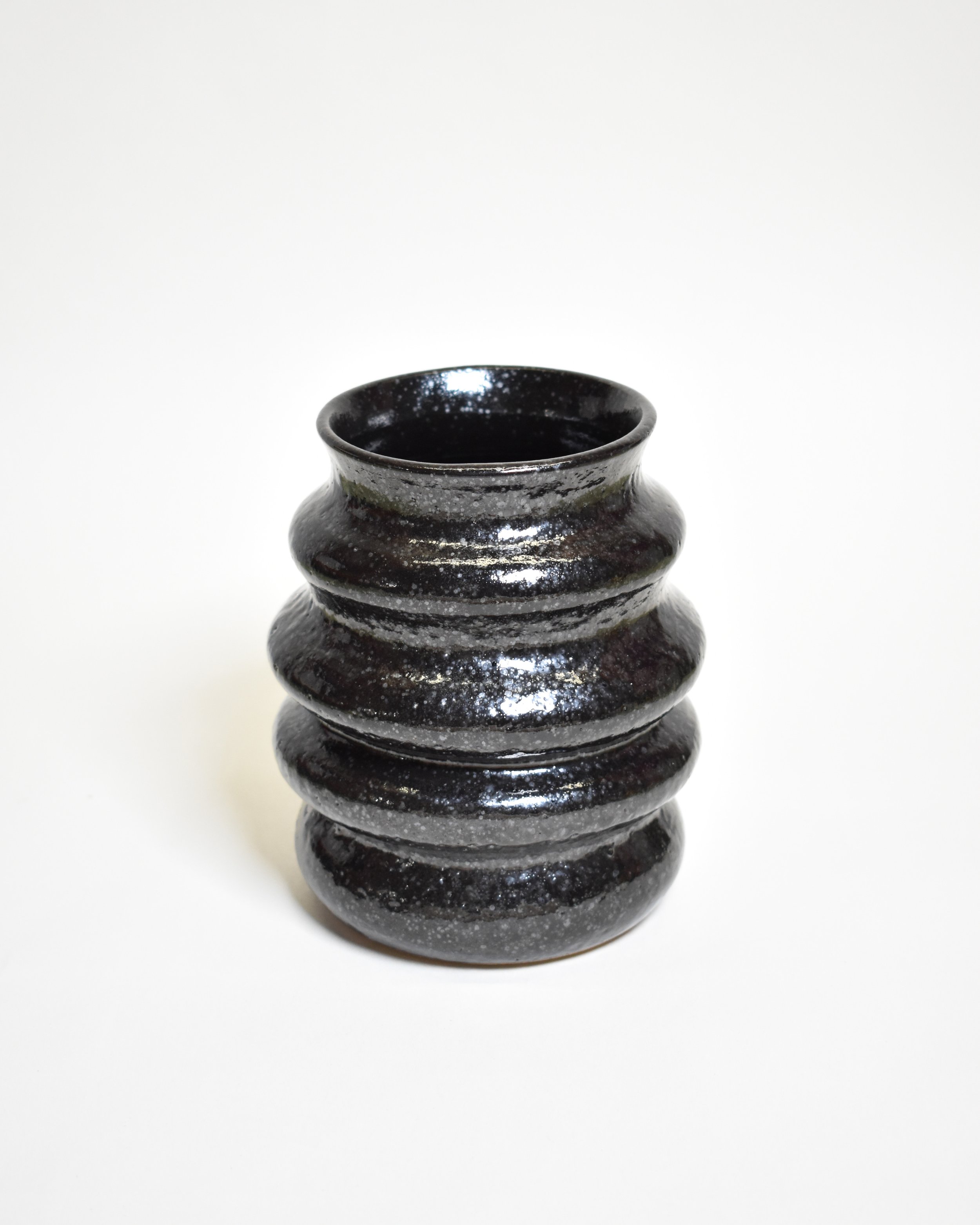 Black Wavy Vase