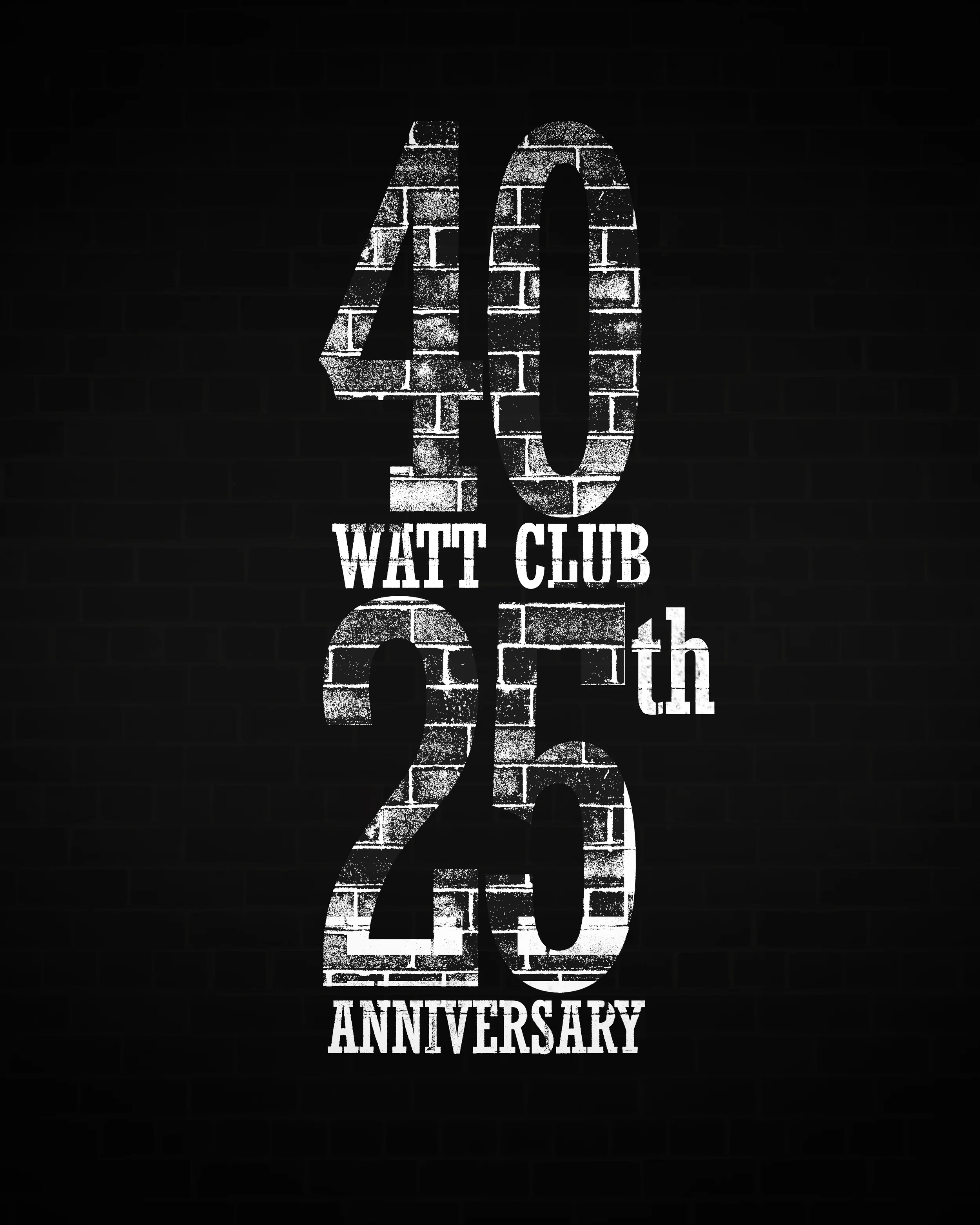 40 Watt Club 25th Anniversary Poster Design