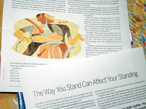 Body Language illustration for Stanford University Graduate School of Business. More info >