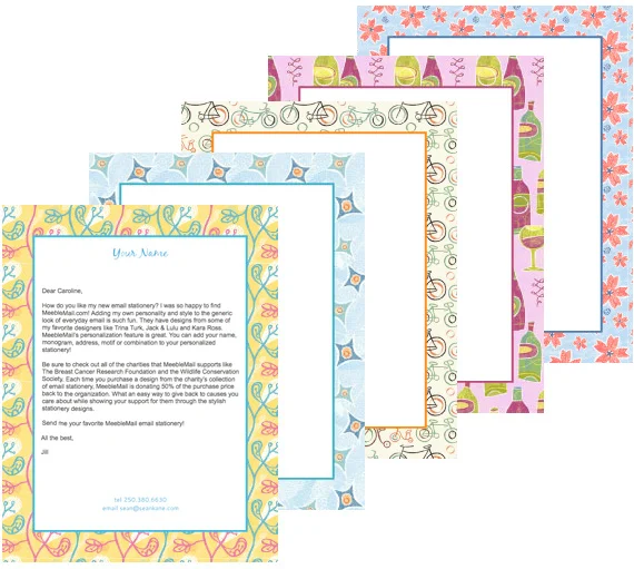Stationery designs. Client: MeebleMail.