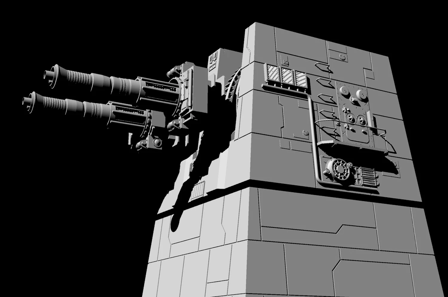 Building the Death Star Laser Tower Model — Goldberg Arts