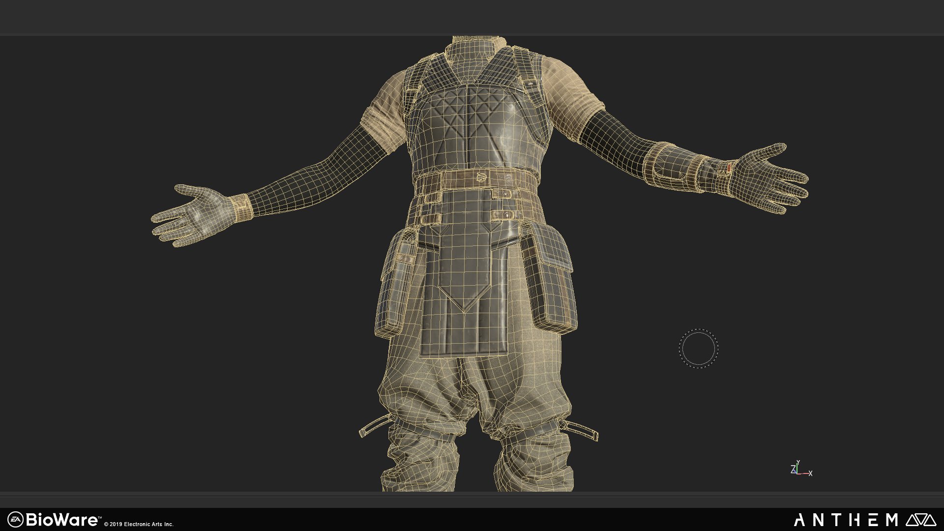 Owen outfit, wireframe