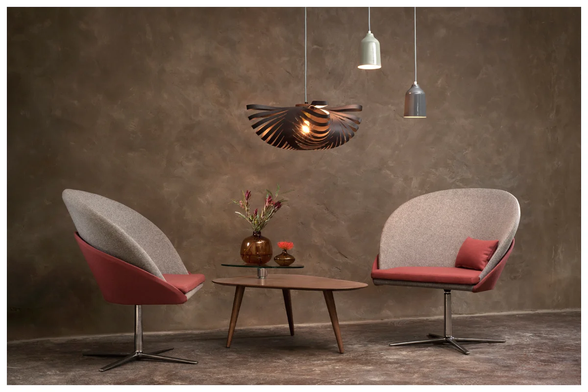 BOKU large chairs / small CLOUD in Matt Dark Grey / CONES in Light Grey & Dove Grey