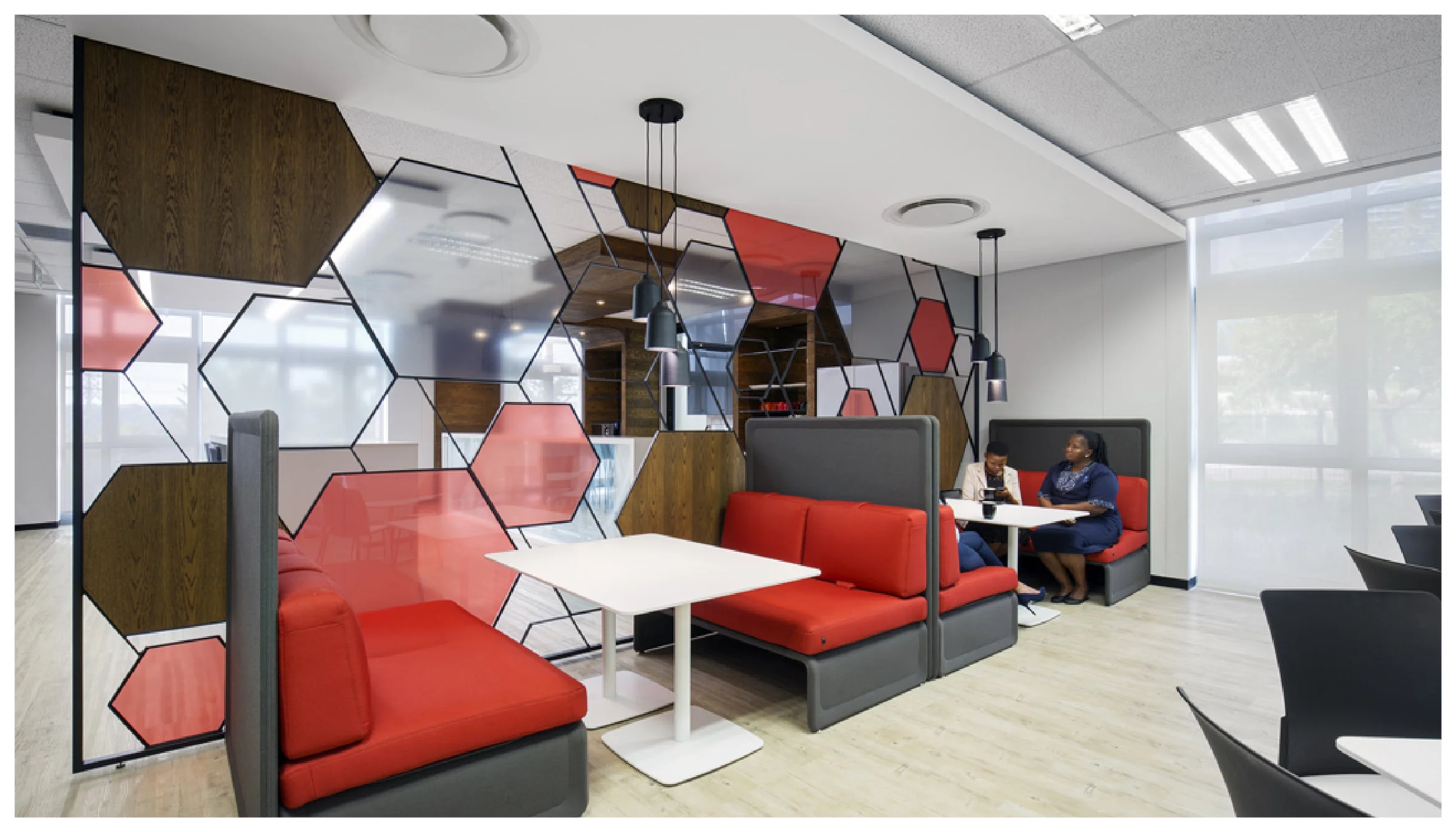 CLIENT: GIANT LEAP // WHERE: DOW, Midrand // PRODUCT: One colour CONE set of three pendants