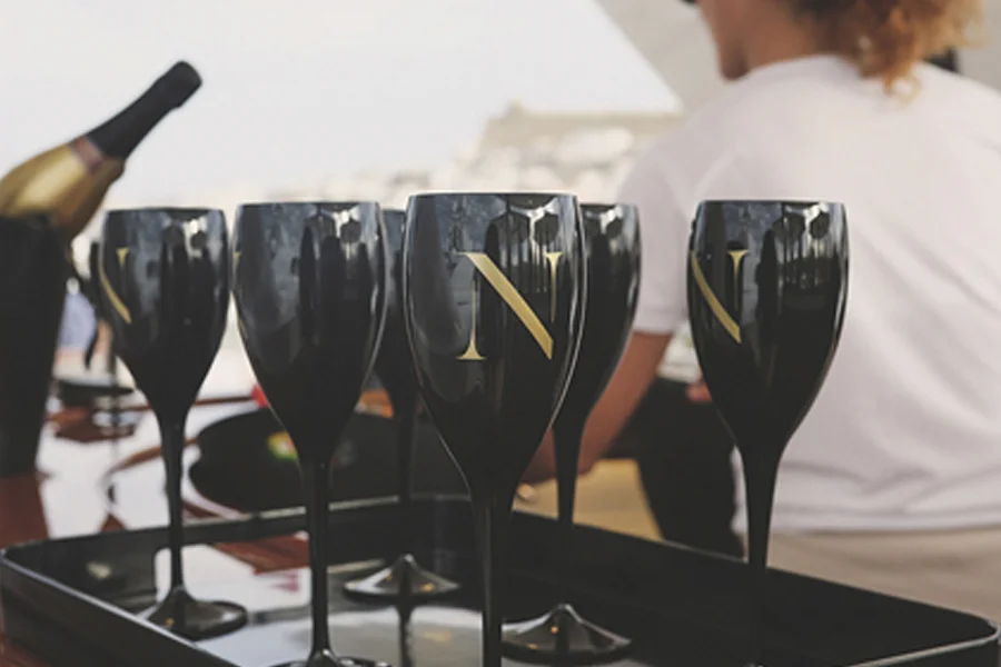 Concept, Design for Sparkling Wine stem glasses