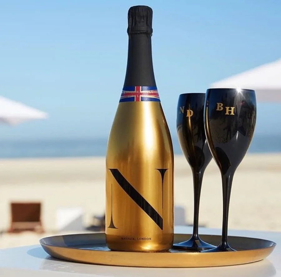 Personalised glasses with initials