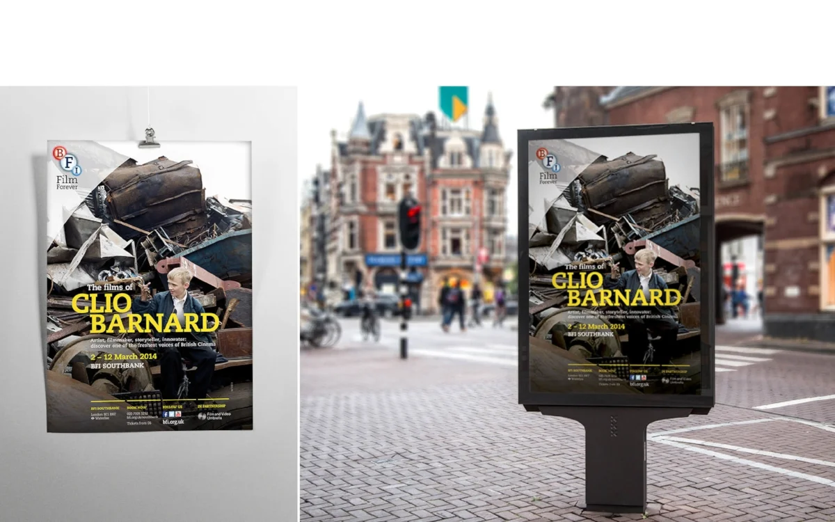 Poster design for Clio Barnard season at the BFI