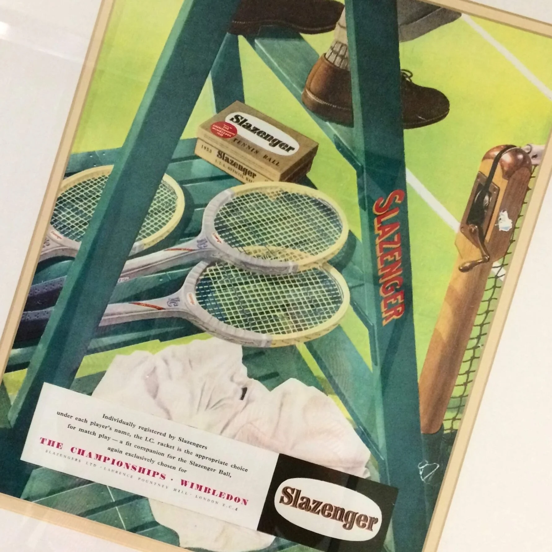 Slazenger Wimbledon Championship poster in the Museum        © Wimbledon Museum