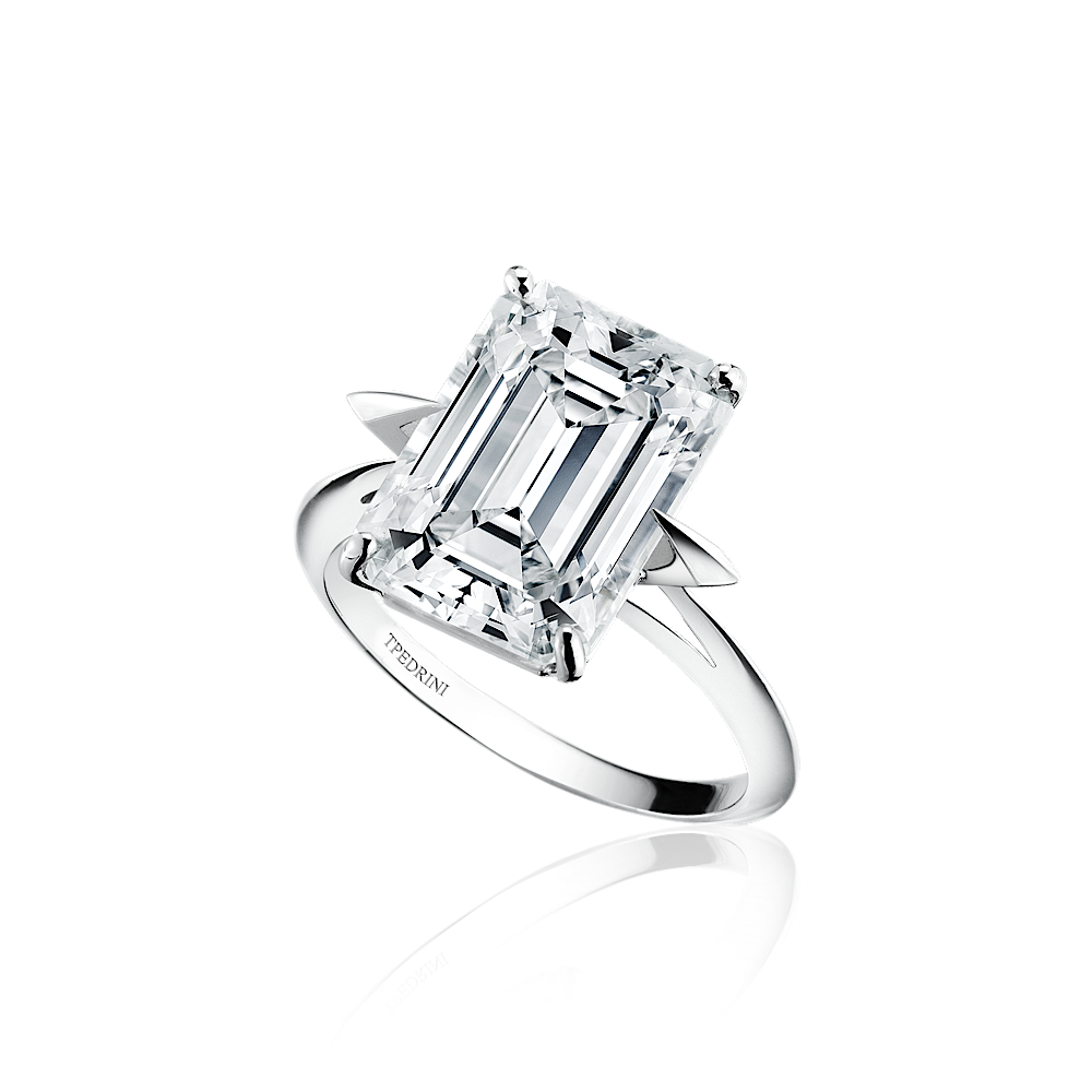 Emerald cut diamond ring. 8.33 carat