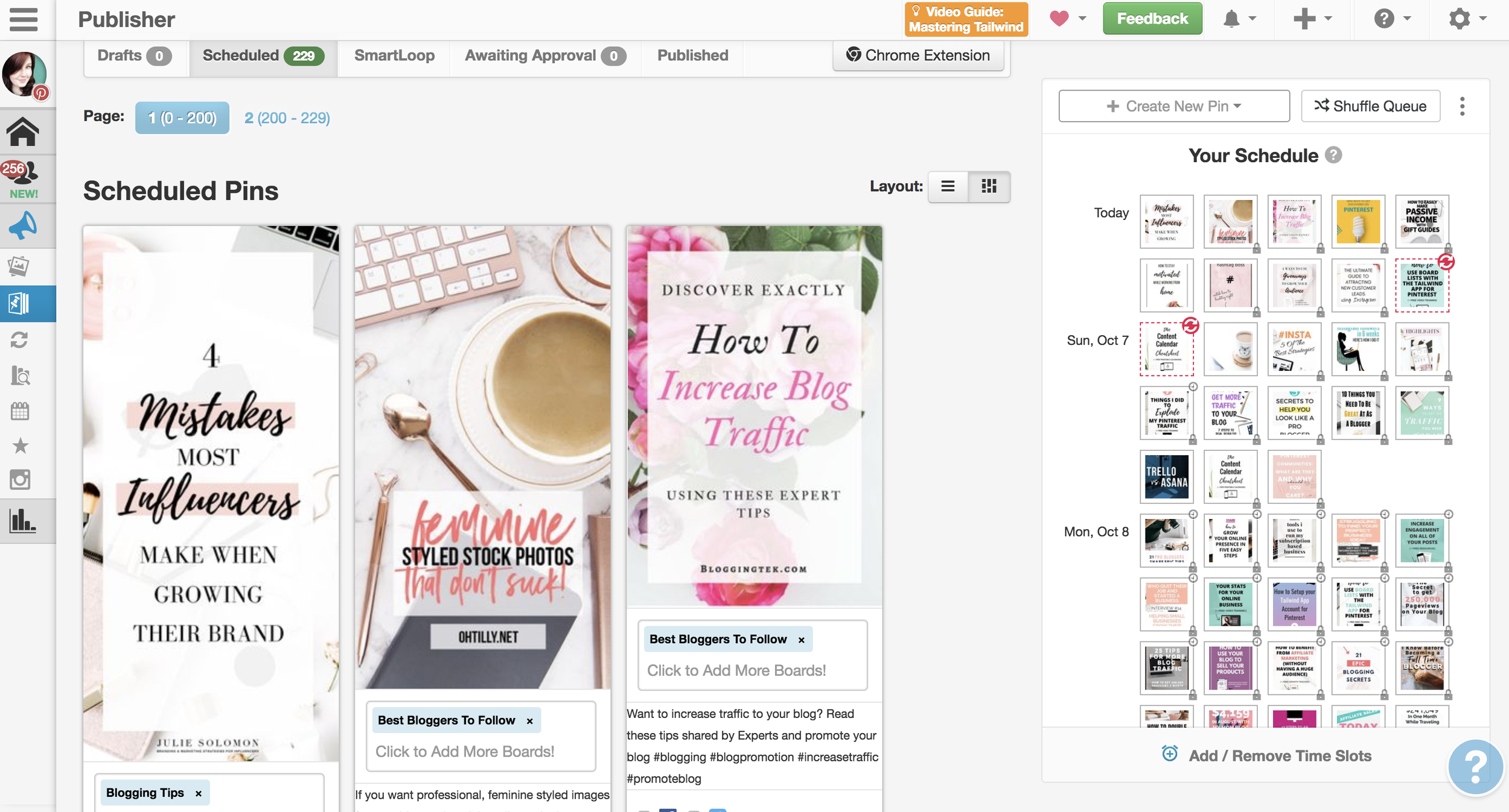 tailwind app instagram