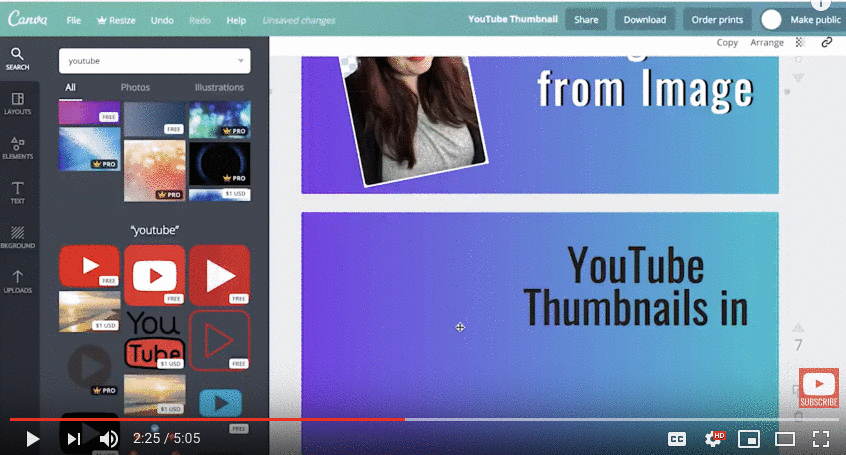 How to Make Youtube Thumbnails with Canva (2019)