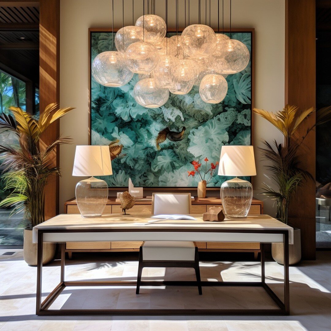 Four-Seasons-Inspired 5-Star Natural Tropical Paradise Retreat Reception / Lobby Conceptual Art

#fourseasons #tropical #paradise #retreat #hotel #inspired #modern #art #concept #conceptdesign #ai