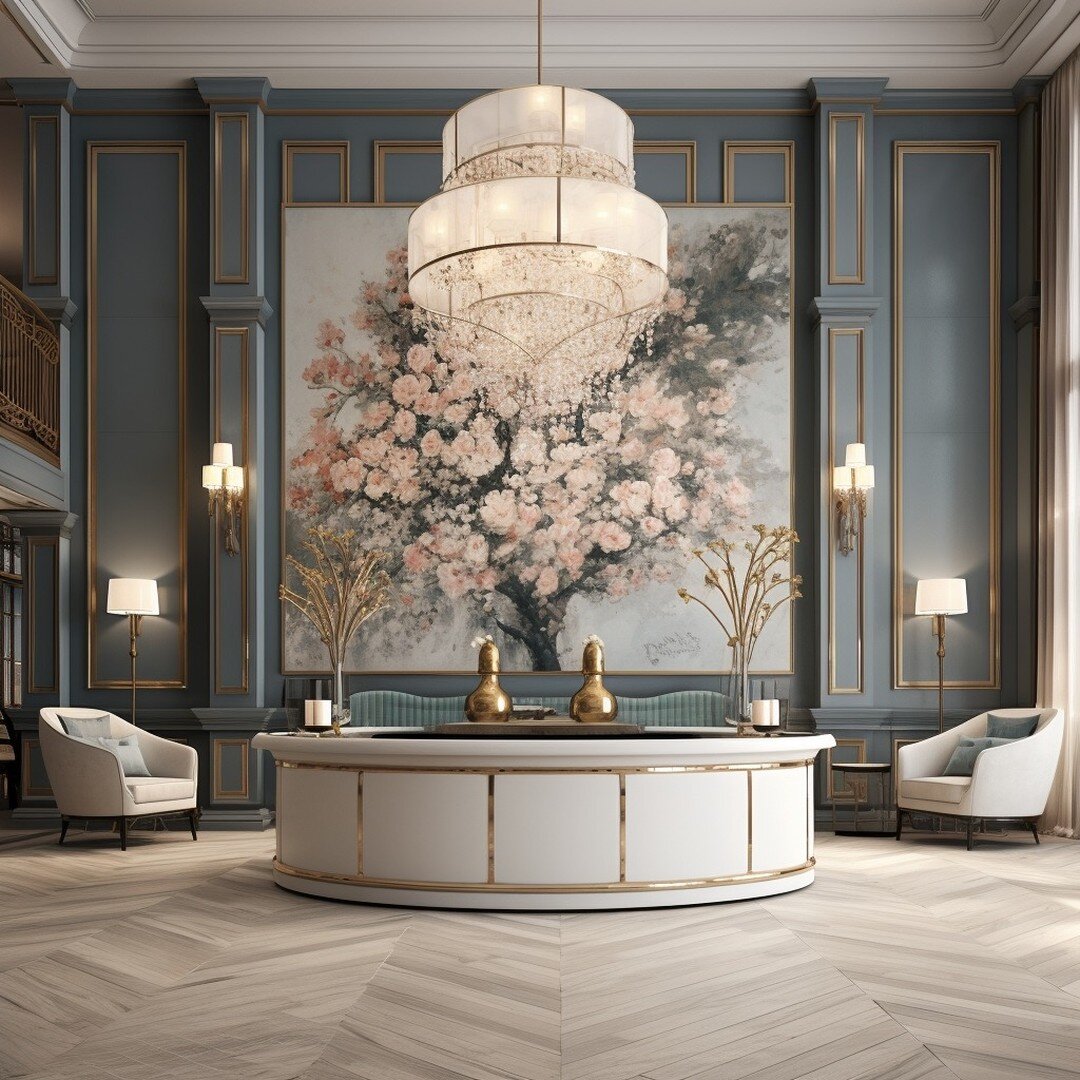 Chic French-Inspired 5-Star Reception / Lobby Conceptual Art

#french #chic #modernfrench #inspired #modern #art #concept #conceptdesign #ai