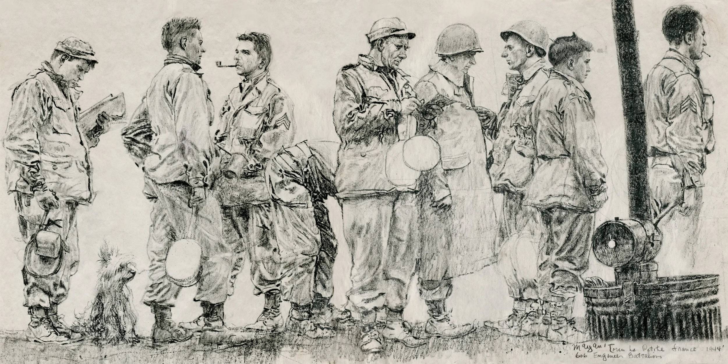 Chow line, Camp Lucky Strike