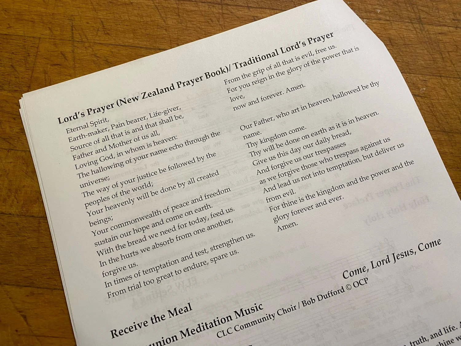 The Lord's Prayer