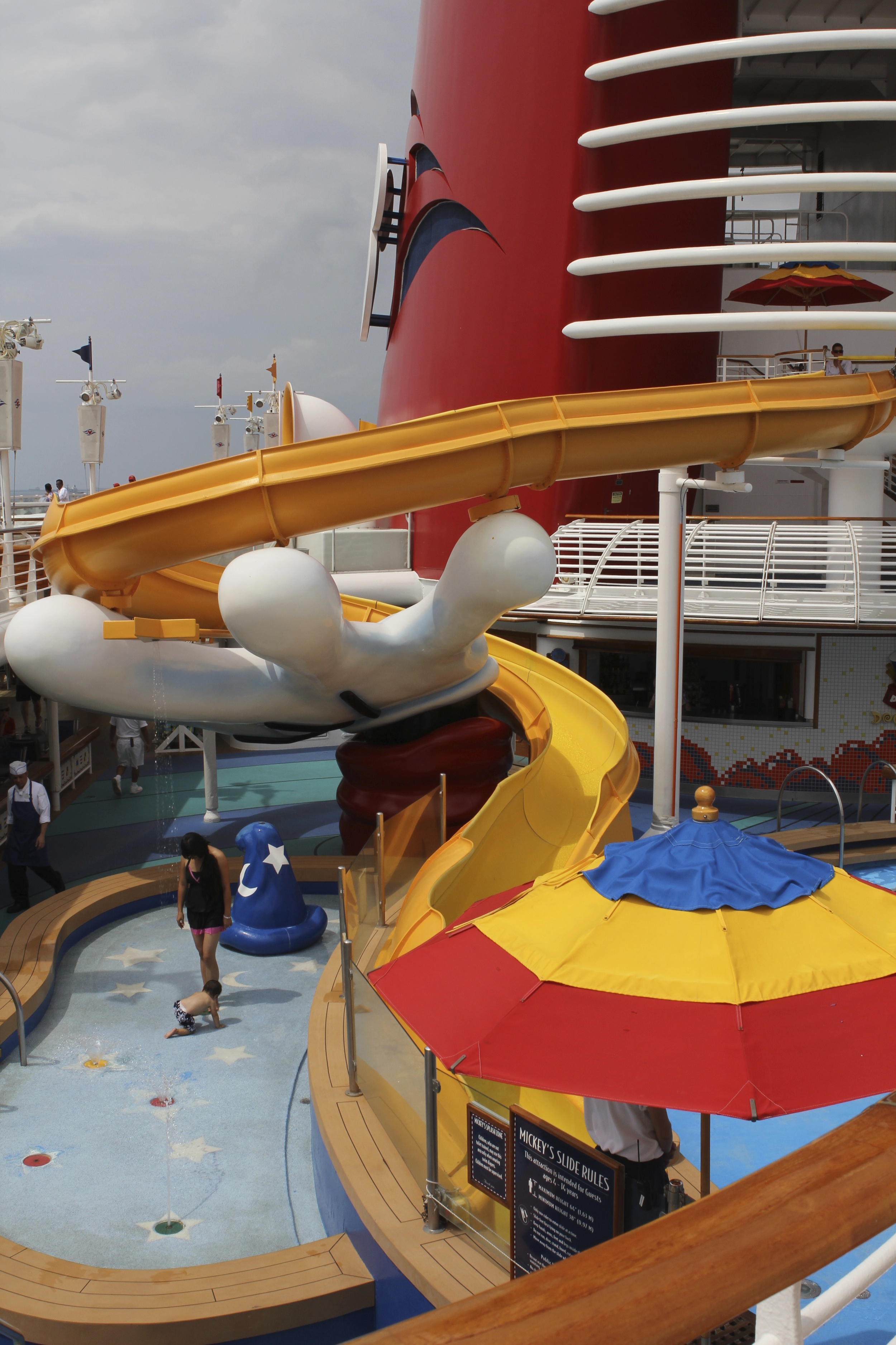 The water slide at Mickey's Pool