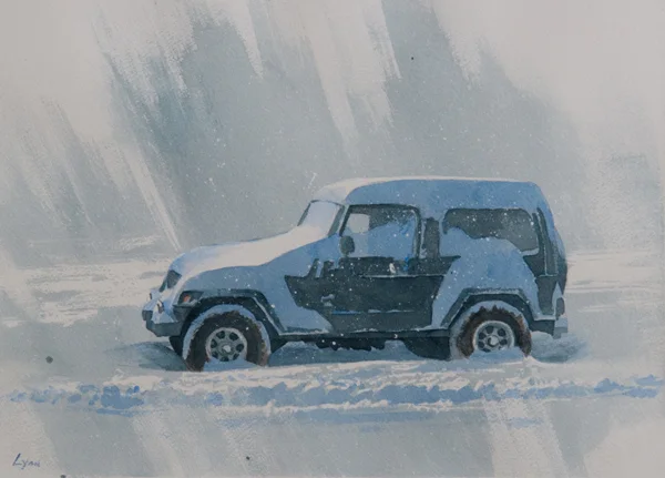 Jeep 1 | 2008 | oil on canvas | 12" x 12"