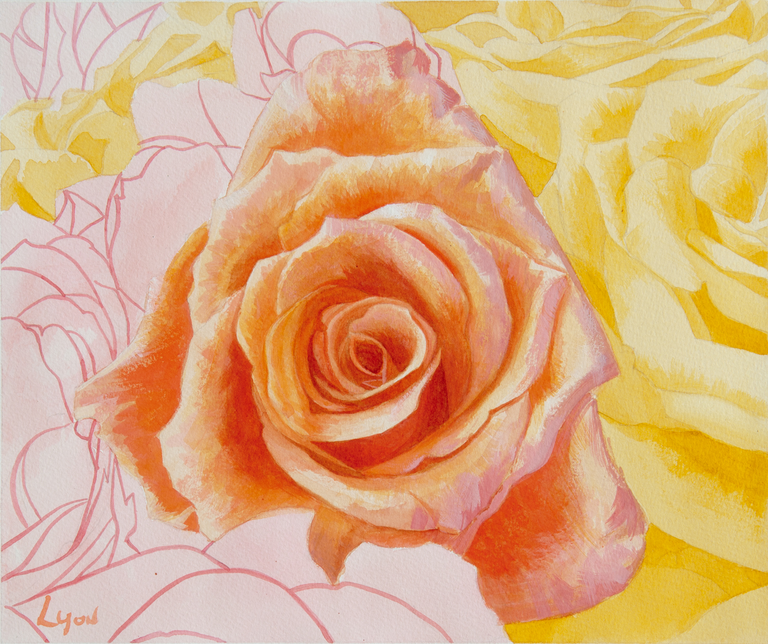 Roses 2 | 2011 | Gouache on paper | 10" x 12"