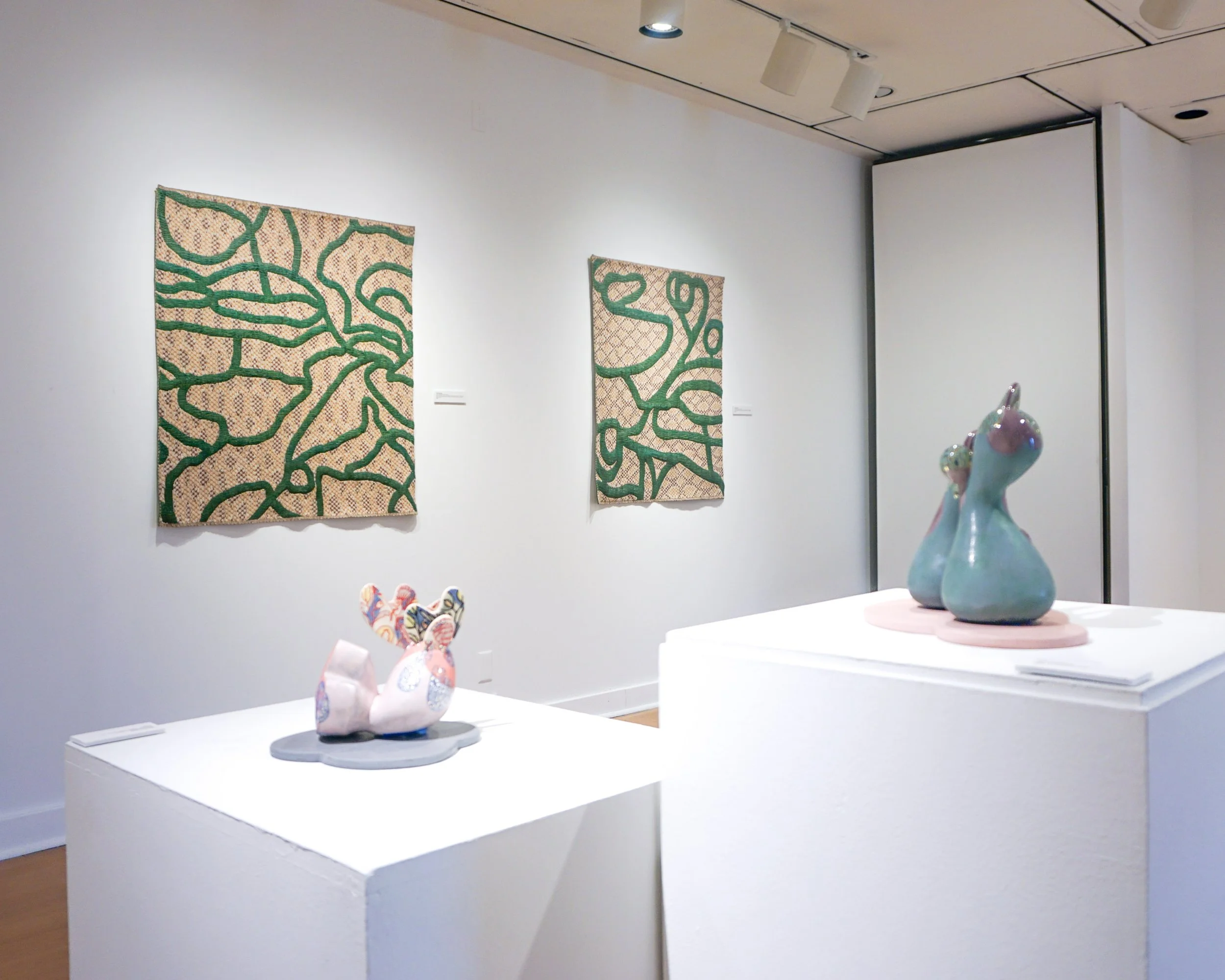 Short of Breath: Eaten Away 1 and 2 installed at Giertz Gallery