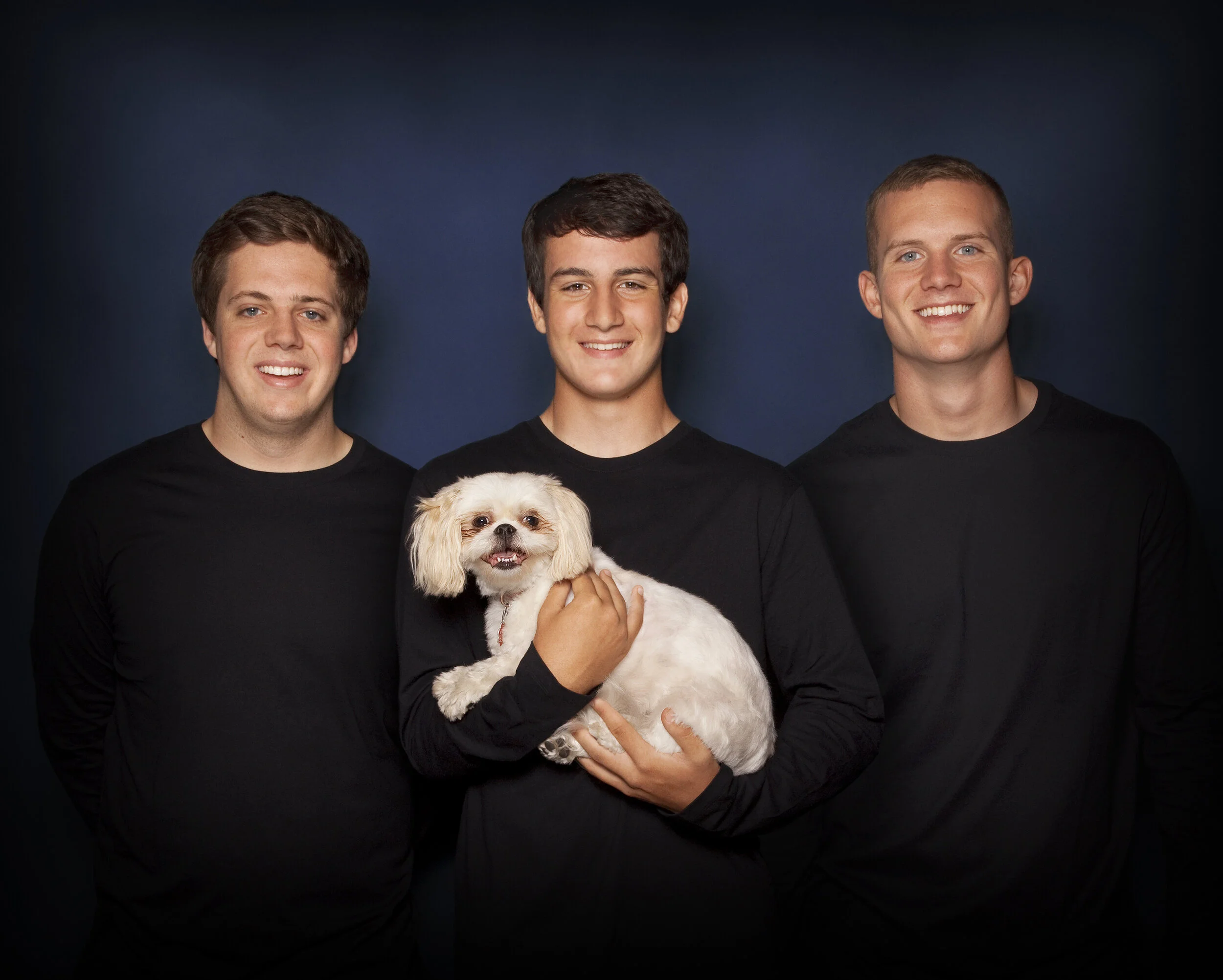 Family wanted a group photo of the Boys. On the account they were in seperate locations, and could not be in town on the same day, ( Colleges, Military ), MCS made it work.