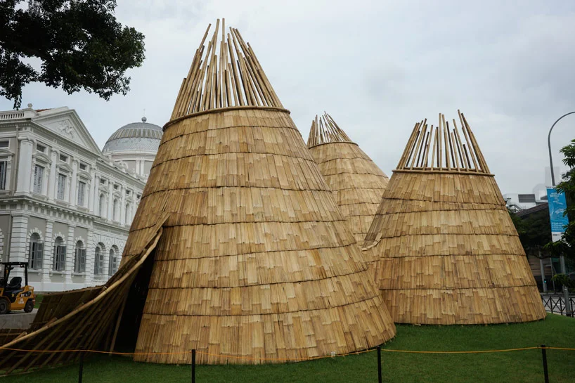 Eko Prawoto, Wormhole, 2013. Bamboo installation, dimensions variable. Singapore biennale 2013 commission, image courtesy of the artist
