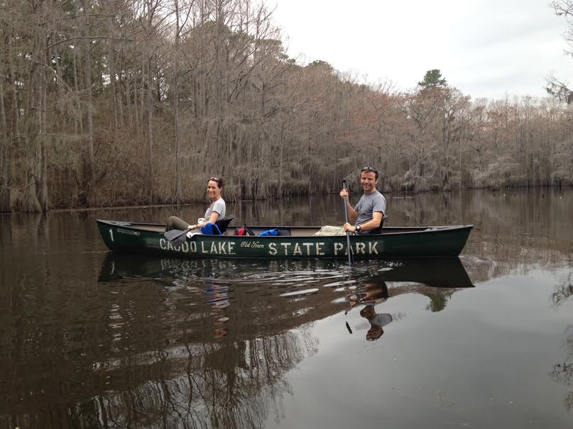 xaviera and her hubby caneoing in caddo lake! March 2014